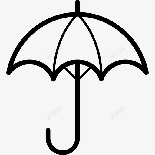 伞打开保护图标svg_新图网 https://ixintu.com 下雨 下雨天 保护 天气 打开 旅行