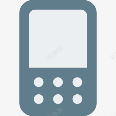 键盘电话和手机3个扁平图标图标