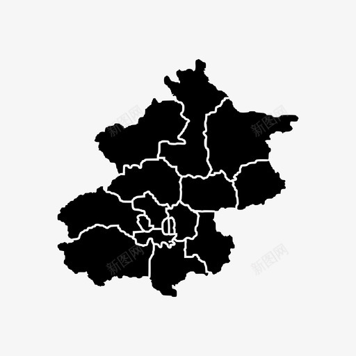 北京行政区划北京市城市地图图标