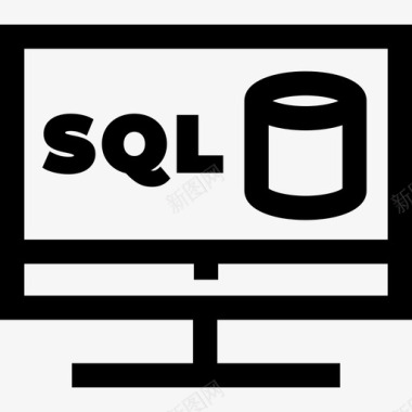 Sql数据库和服务器15线性图标图标