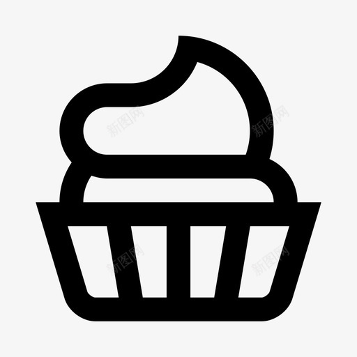 蛋糕奶油冻甜点图标svg_新图网 https://ixintu.com 奶油 松饼 甜点 蛋糕 食物