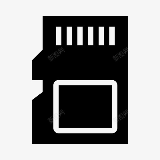 sd卡存储器图标svg_新图网 https://ixintu.com sd 存储 存储器 微型 数据
