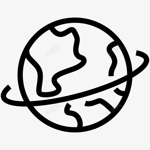世界地球轨道图标svg_新图网 https://ixintu.com 世界 地球 太空 行星 轨道