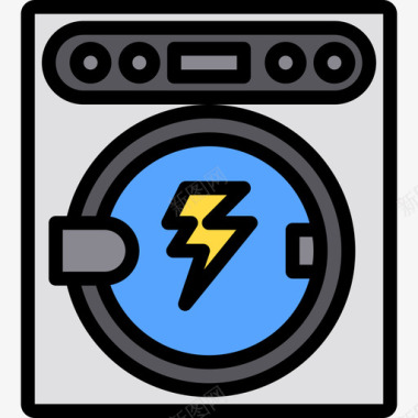 洗衣机电2原色图标图标