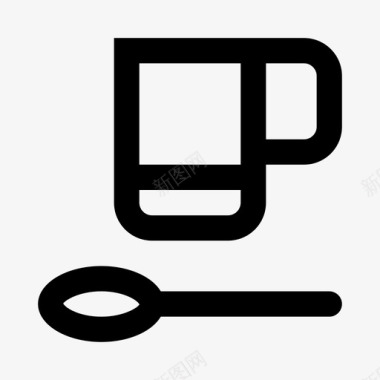 杯子咖啡勺子图标图标