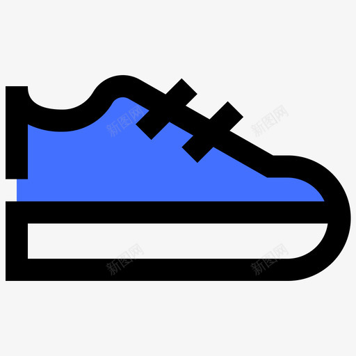 运动鞋健康与健身2蓝色图标svg_新图网 https://ixintu.com 健康 健身 蓝色 运动鞋