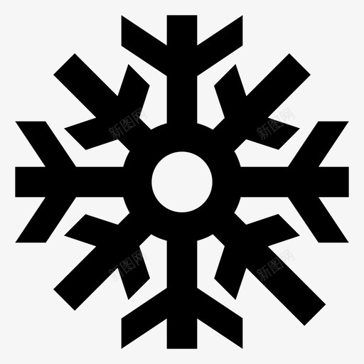 雪圣诞节寒冷图标svg_新图网 https://ixintu.com 冬季 圣诞节 天气 寒冷 自然 雪花