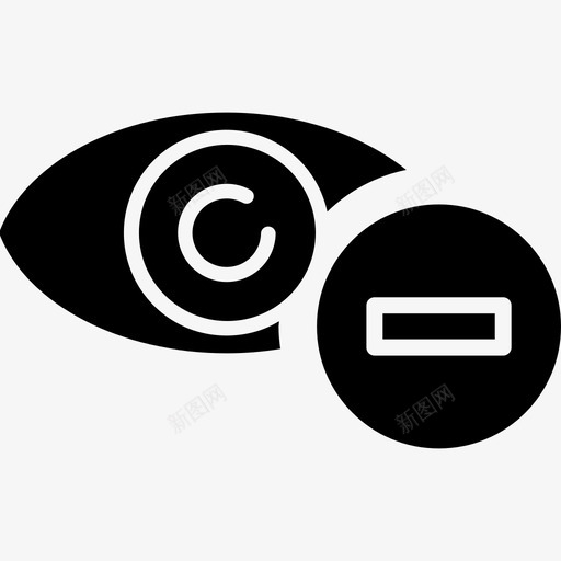 近视眼睛保健图标svg_新图网 https://ixintu.com 保健 光学 固体 图标 眼睛 近视 近视眼