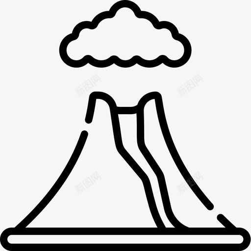 火山自然灾害22线性图标svg_新图网 https://ixintu.com 火山 线性 自然灾害