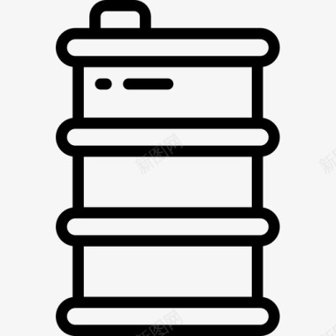 油桶容器线状图标图标