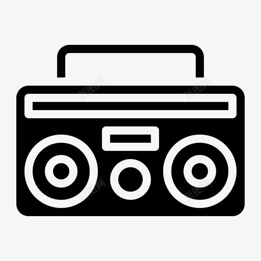 收音机电音乐图标svg_新图网 https://ixintu.com 收音机 歌曲 派对 音乐