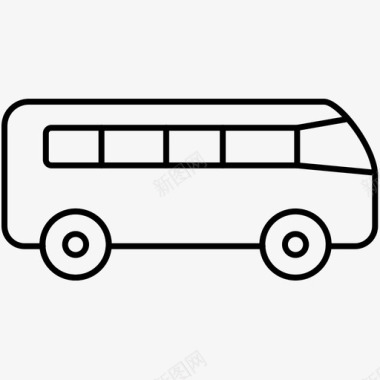 公共汽车野餐旅游图标图标