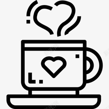 咖啡杯love93直筒图标图标