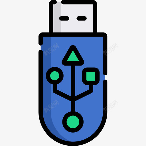 Pendrive硬件23线性颜色图标svg_新图网 https://ixintu.com Pendrive 硬件 线性 颜色