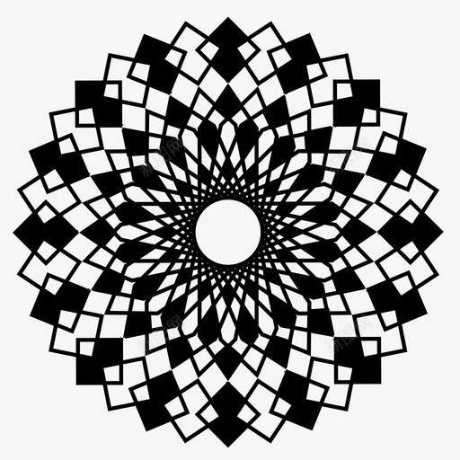 花抽象黑色图标svg_新图网 https://ixintu.com 抽象 花朵 轮廓 黑色