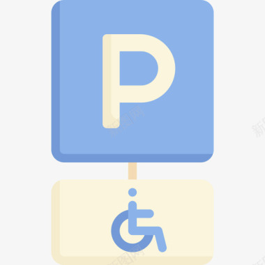 停车场残疾人援助10公寓图标图标