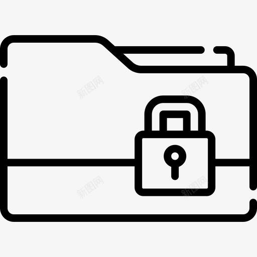 文件保护保护安全13线性图标svg_新图网 https://ixintu.com 保护 安全 文件 线性