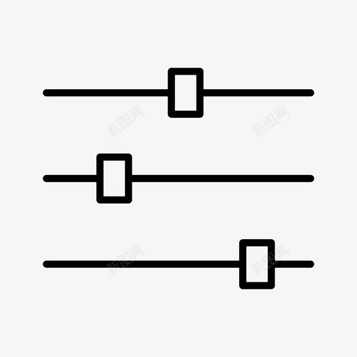 选项设置滑块图标svg_新图网 https://ixintu.com 切换 滑块 用户界面 设置 选项