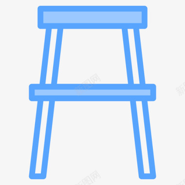 椅子家具装饰6蓝色图标图标