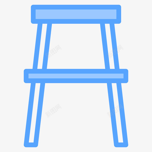 椅子家具装饰6蓝色图标svg_新图网 https://ixintu.com 家具 椅子 蓝色 装饰