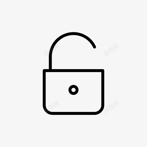 保护锁定安全图标svg_新图网 https://ixintu.com 保护 图标 安全 简单 线路 锁定