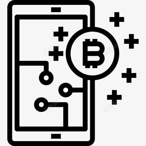智能手机加密货币57线性图标svg_新图网 https://ixintu.com 加密 手机 智能 线性 货币