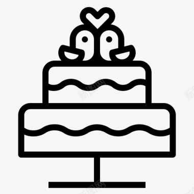 婚礼蛋糕面包店甜点图标图标