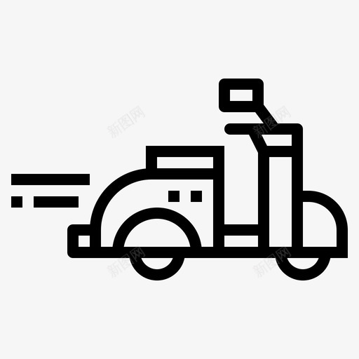 摩托车驾驶vespa图标svg_新图网 https://ixintu.com retro vespa 摩托车 驾驶