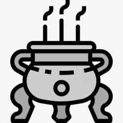瓷器壶壶瓷器58线颜色图标高清图片