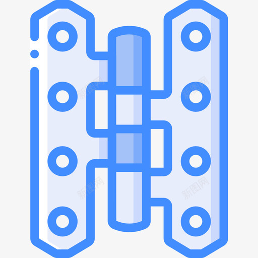 铰链五金件4蓝色图标svg_新图网 https://ixintu.com 五金件 蓝色 铰链