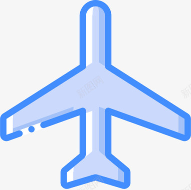 飞行模式移动接口4蓝色图标图标