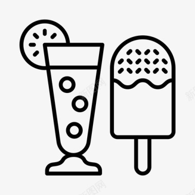 食物和饮料海滩小亭图标图标
