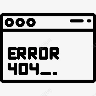 错误404web图形线性图标图标