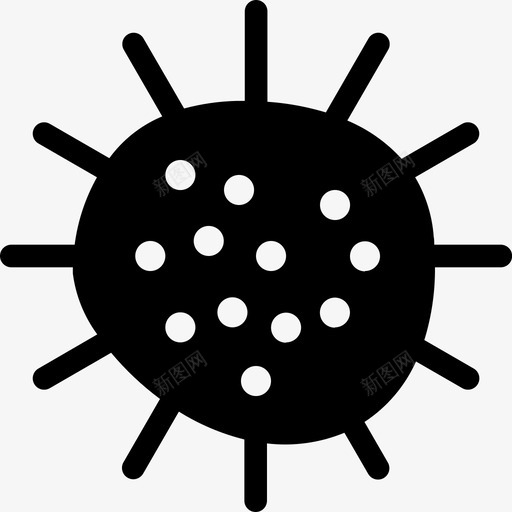 细菌病原体病毒图标svg_新图网 https://ixintu.com 固体 图标 病原体 病毒 细菌