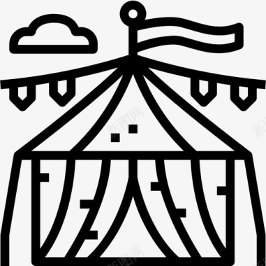 马戏团帐篷魔术师直系图标图标