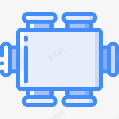 桌子平面家具4蓝色图标图标