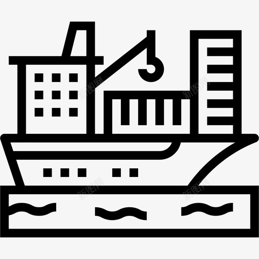 货船运输151直航图标svg_新图网 https://ixintu.com 直航 货船 运输
