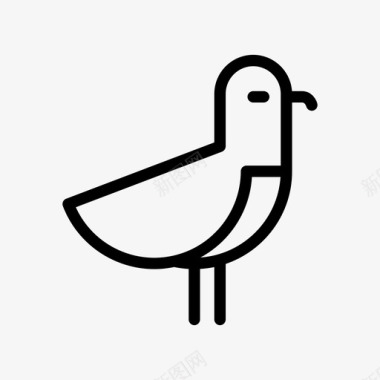 海鸥小鸟布列塔尼图标图标