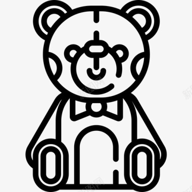 泰迪熊100岁宝宝直系图标图标
