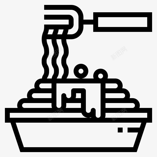 意大利面食物盘子图标svg_新图网 https://ixintu.com 意大利 盘子 食物