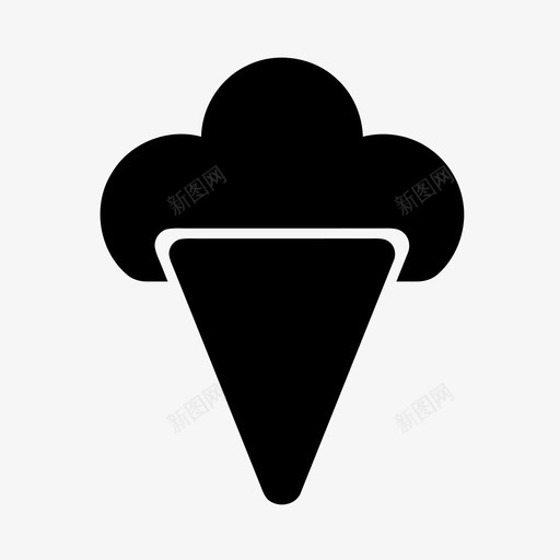 冰淇淋筒冷冻冰淇淋图标svg_新图网 https://ixintu.com 冰淇淋 冷冻 图标 外卖 实体 实体图 对象