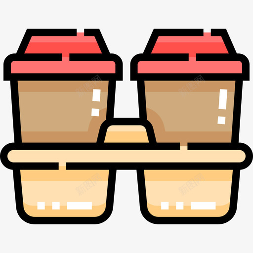 咖啡食品配送41线性颜色图标svg_新图网 https://ixintu.com 咖啡 线性 配送 颜色 食品