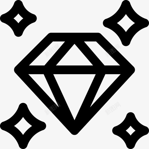 钻石游戏69直线型图标svg_新图网 https://ixintu.com 游戏 直线 线型 钻石