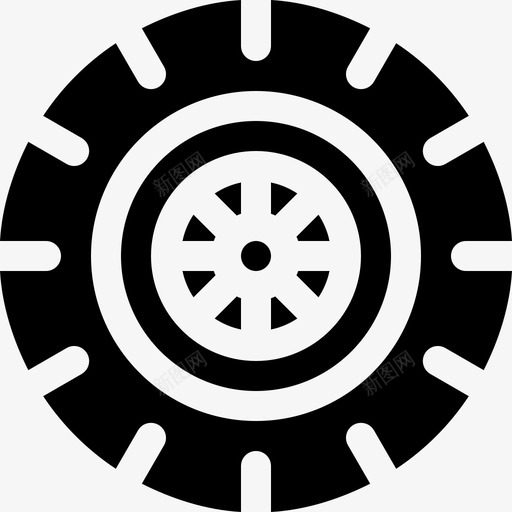 轮胎汽车发动机16充气图标svg_新图网 https://ixintu.com 充气 发动机 汽车 轮胎
