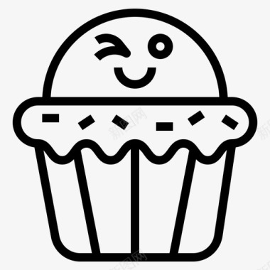 纸杯蛋糕甜点松饼图标图标