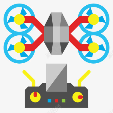 无人机儿童玩具2扁平图标图标