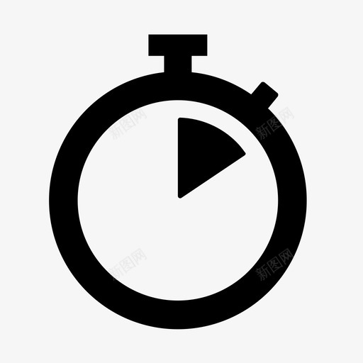 秒表计时器符号图标集3svg_新图网 https://ixintu.com 图标 秒表 符号 计时器