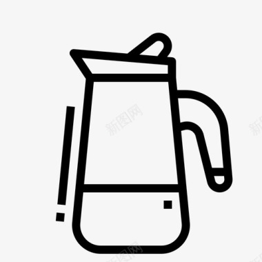 渗滤器咖啡81线性图标图标