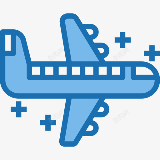 飞机在线营销13蓝色图标svg_新图网 https://ixintu.com 在线 营销 蓝色 飞机