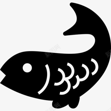 鱼饰护身符动物图标图标